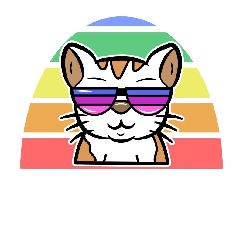 Lgbt Cool Cat Rainbow Human Rights Pride
