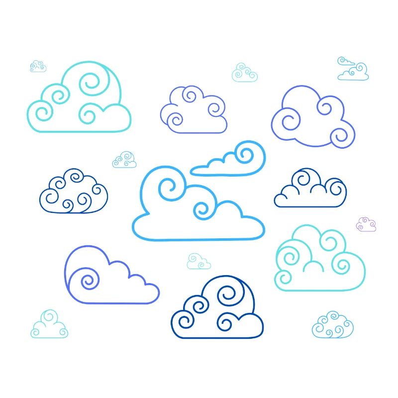 Neon Spiral Clouds