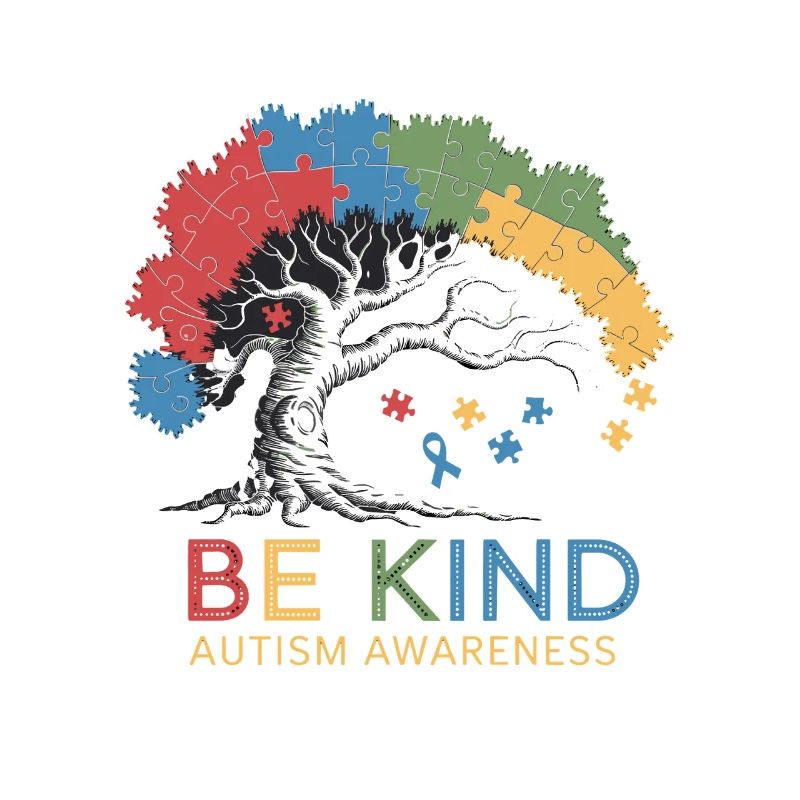 Be Kind Autism Bewusstsein Baum Puzzle