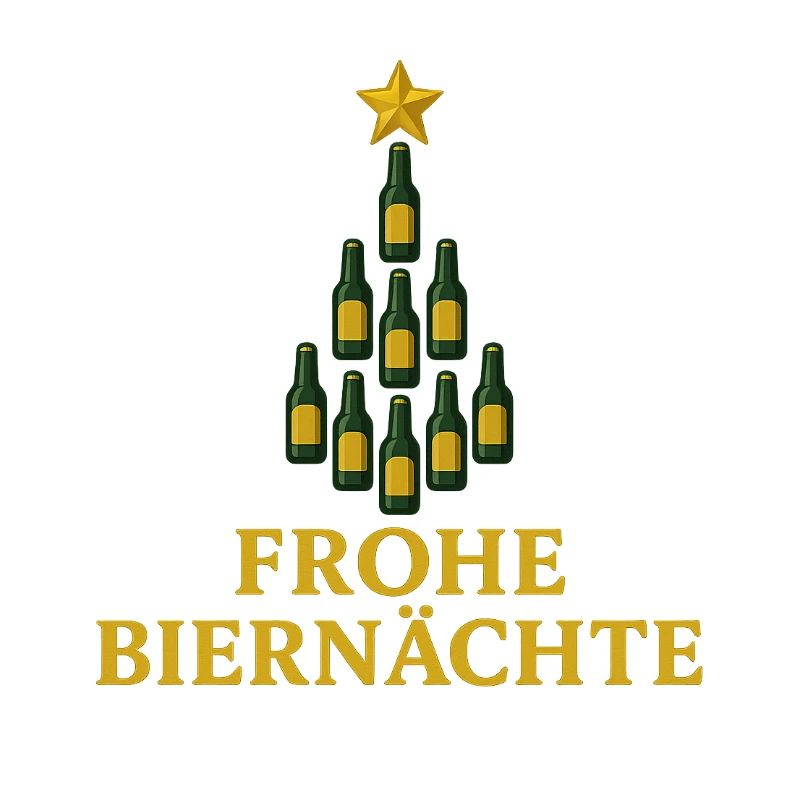 Frohe Biernächte Bier Weihnachtsbaum