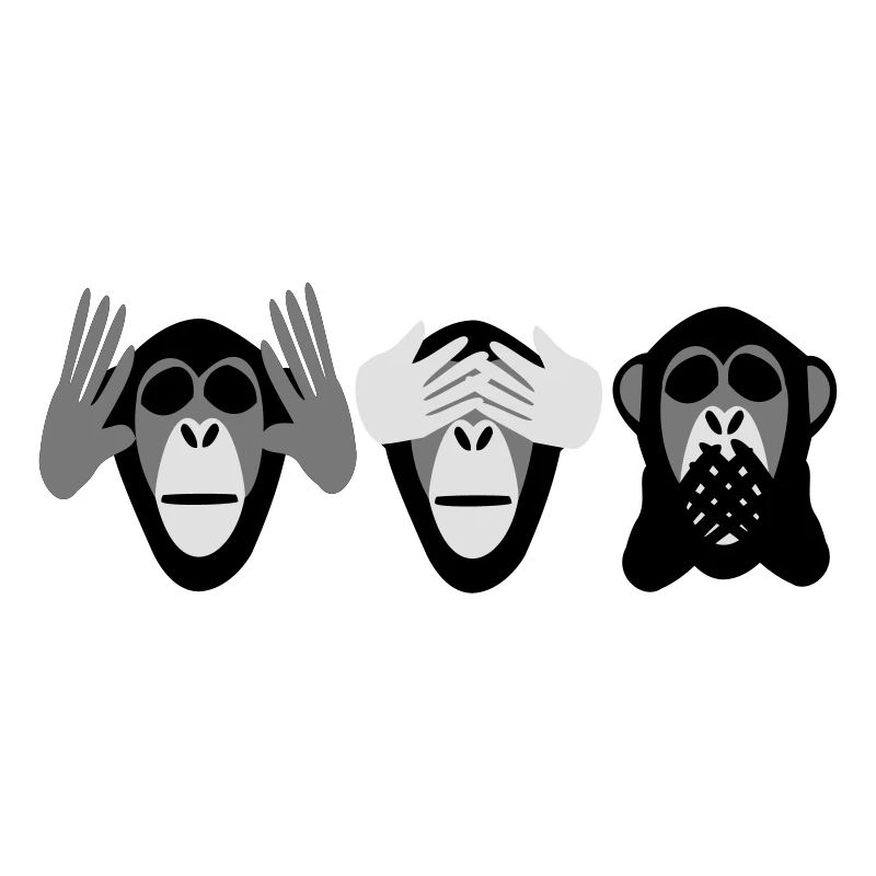 three monkeys, hear nothing see nothing nothing