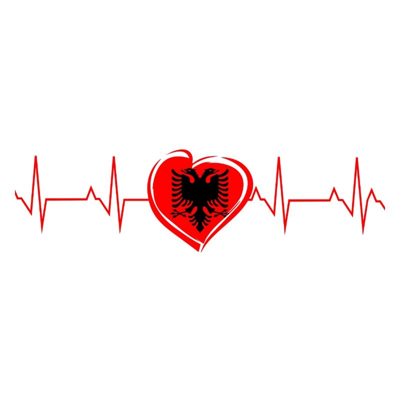 Albanien Herz EKG Herschlag Herzfrequenz Geschenk