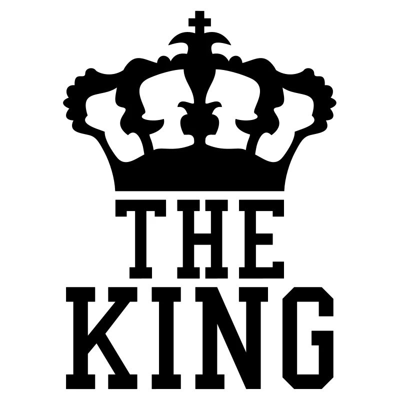 the king krone design text logo cool