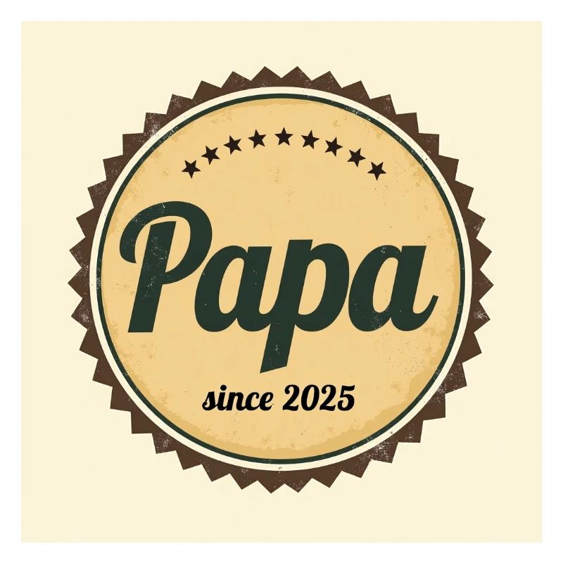 Flux Dev A worn retroinspired logo papa since 2025