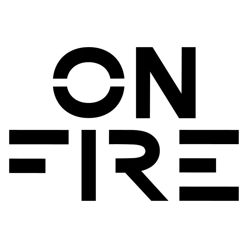 ON FIRE — Minimalistic Typography / Custom Colour