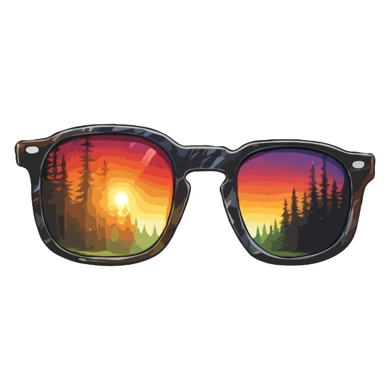 Sunglasses / Reflection / Forest / Reflection