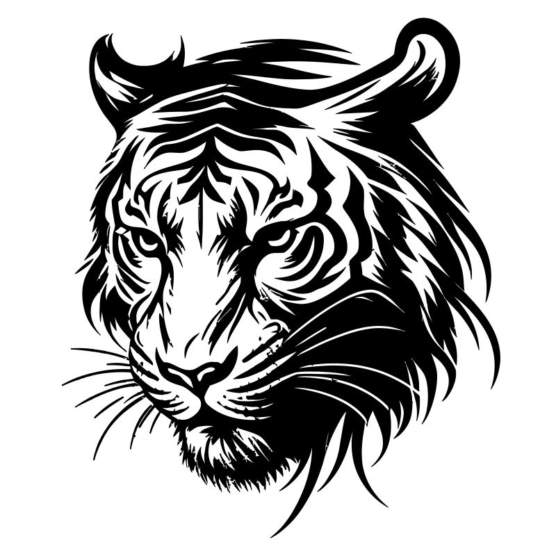 Tiger Kontur Farbe editierbar