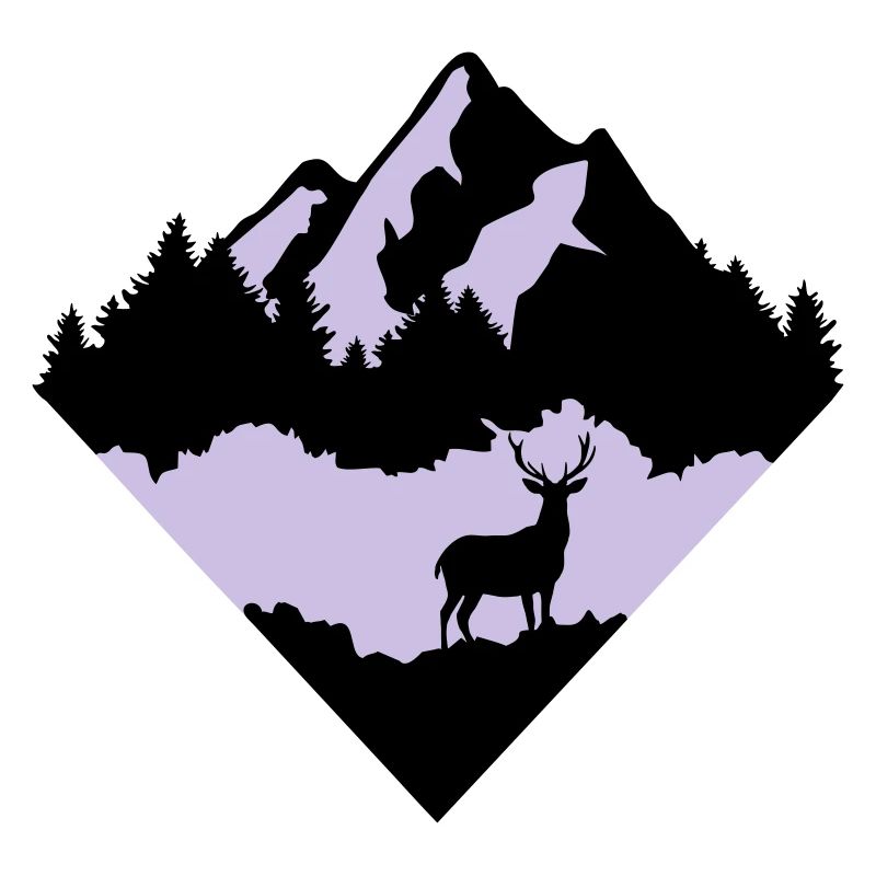 Hirsch, Wald und Berg