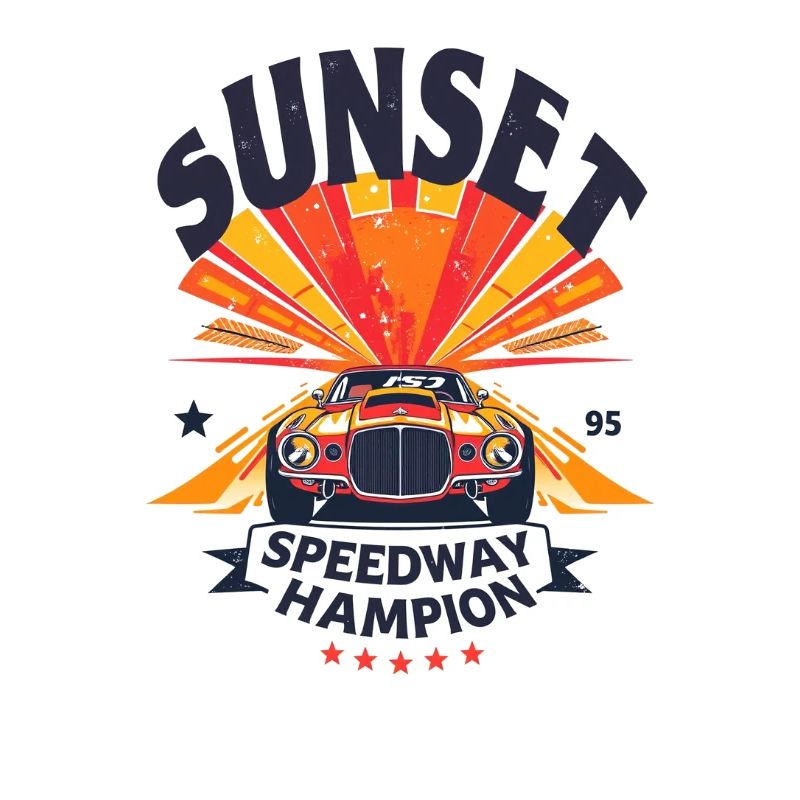 Sunset Speedway Champion Conception de course rétro