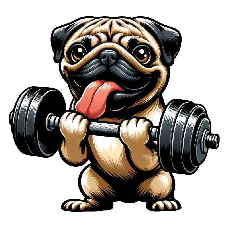 Pug Workout: Dumbbell Training with Fun