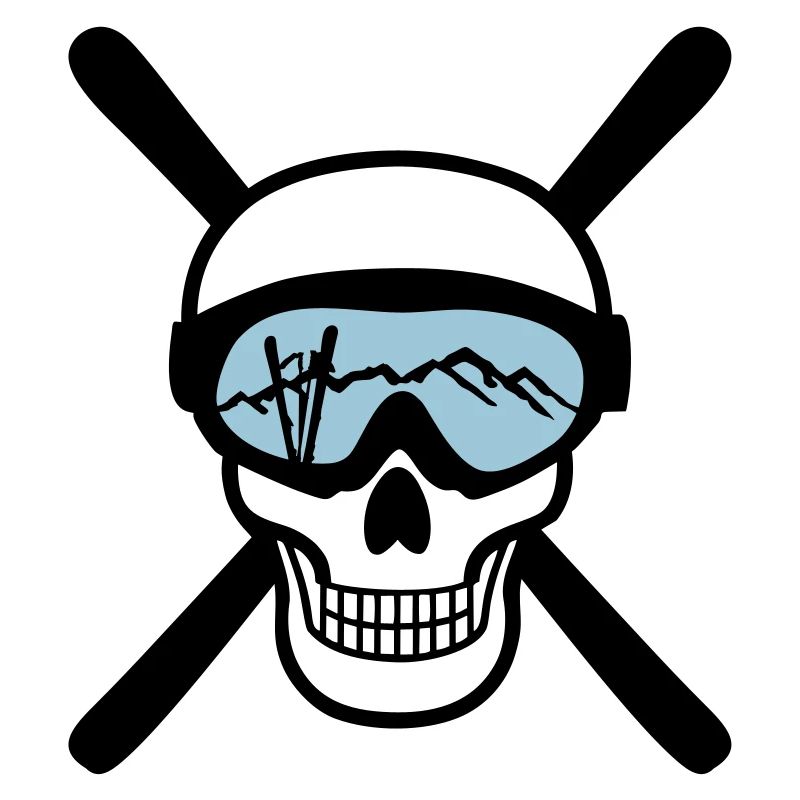 Skier and skiing goggles, skiing