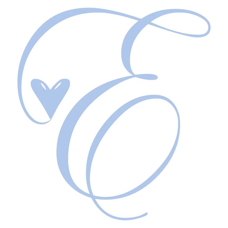 Monogram E Heart Vine
