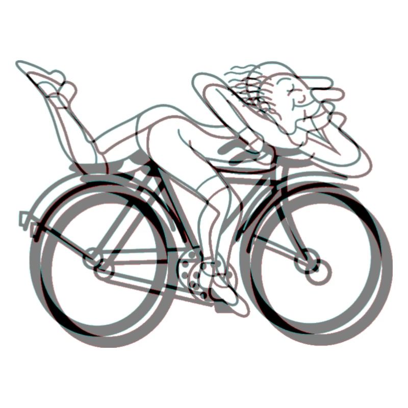 LSD Bicycle Days Psychedelic 3D Glitch Anaglyph