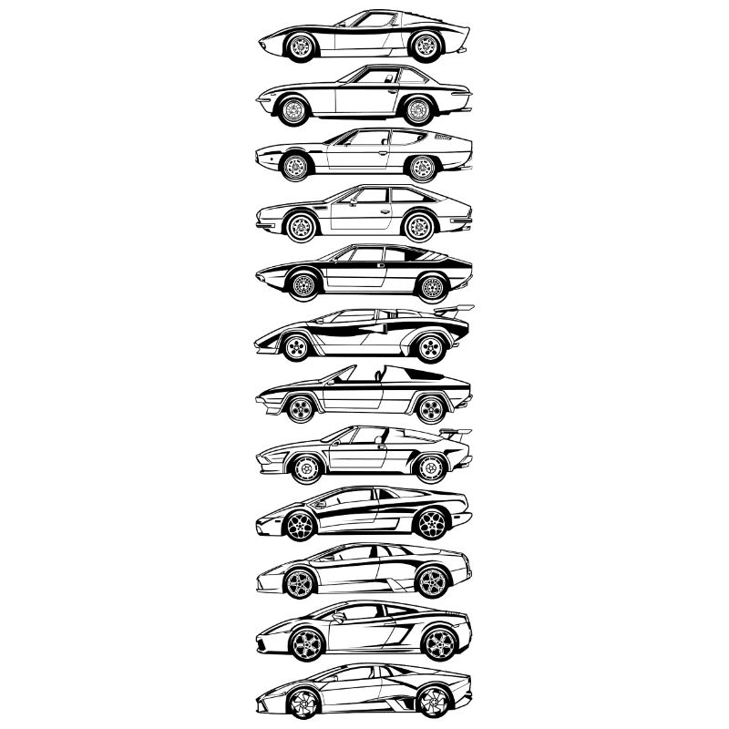 Evolution Schwarzer Lambo