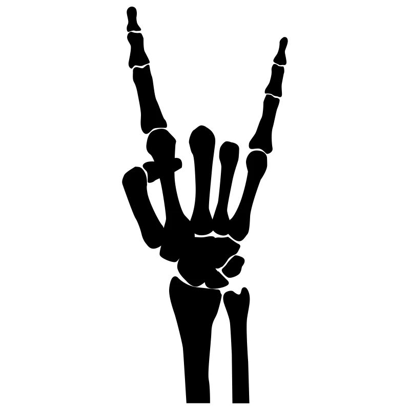 skull rock hand