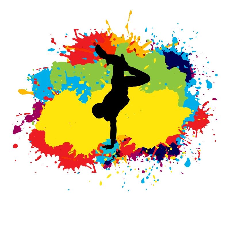 Breakdance Breakdancing Break-dancer Watercolour