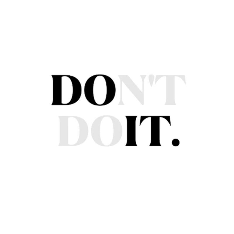 Chemise de motivation « DO(nt) (do) IT »