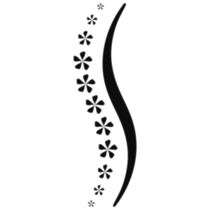 Blumen-Wirbelsäule grau