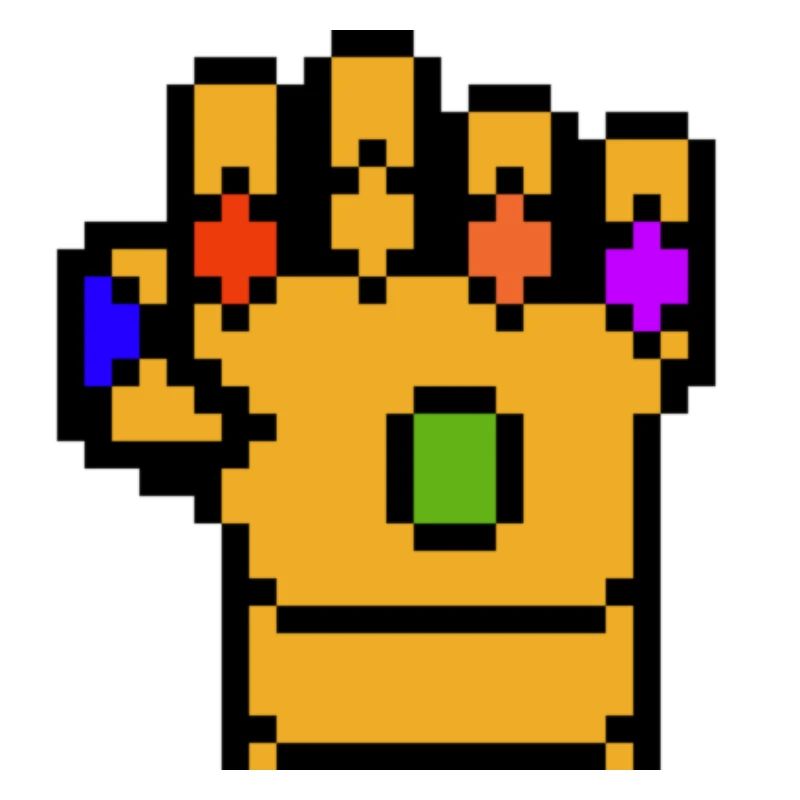 Handschuh thanos Pixelkunst