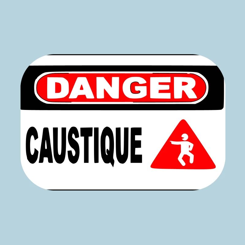 Panneau Danger Caustique