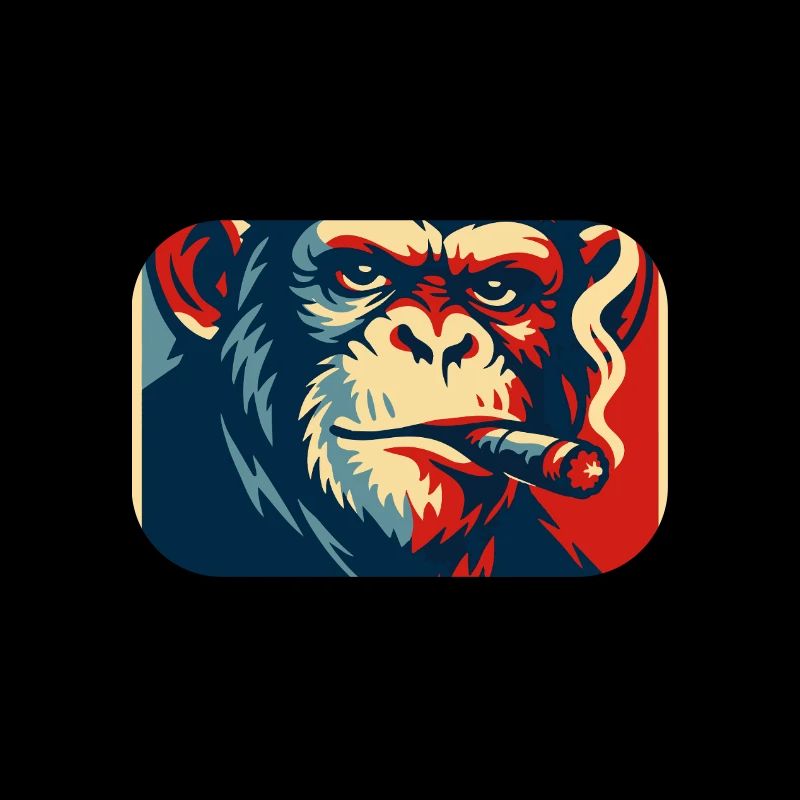Affiche rétro de cigare chimpanzé