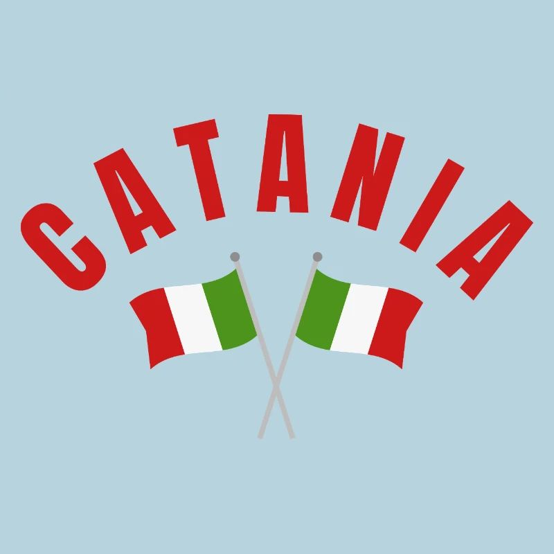 Drapeaux italiens de Catane