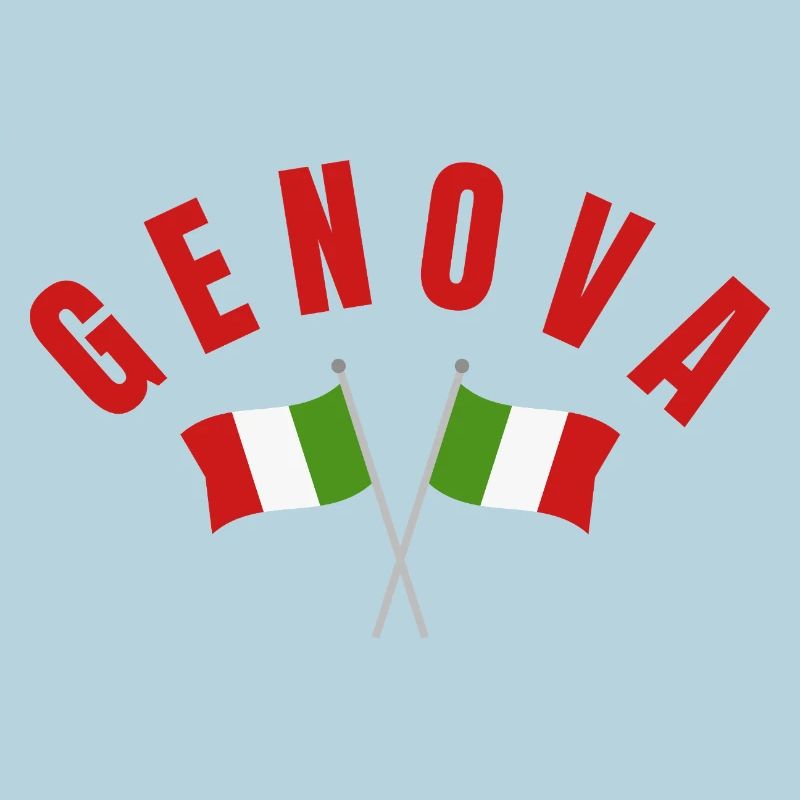 Drapeaux italiens de Gênes