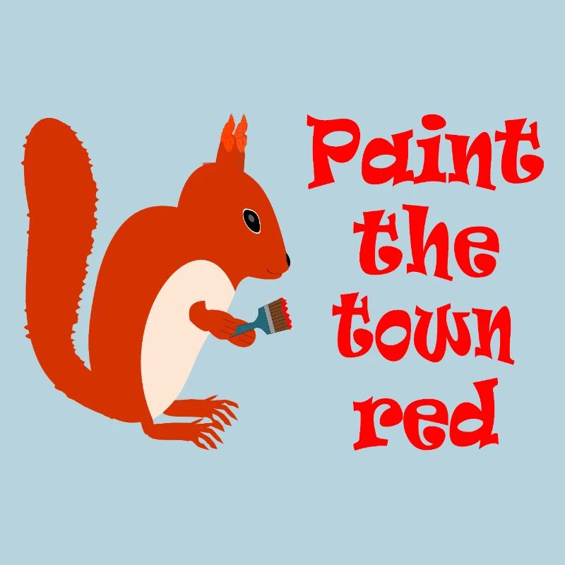 Squirrel Painter: Paint the Town Red