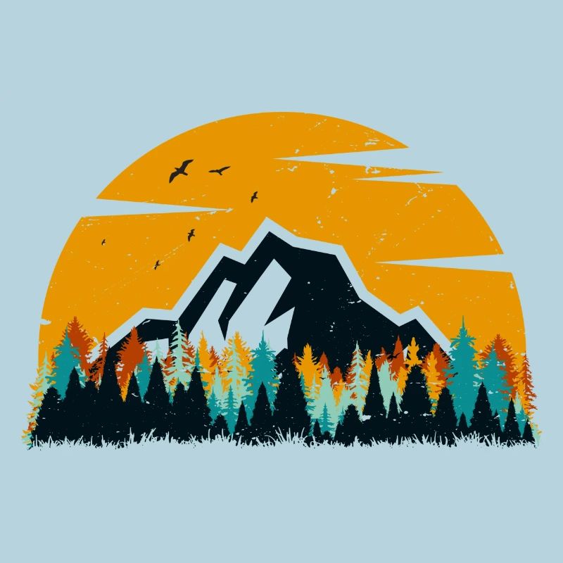 Sunset Mountain Forest