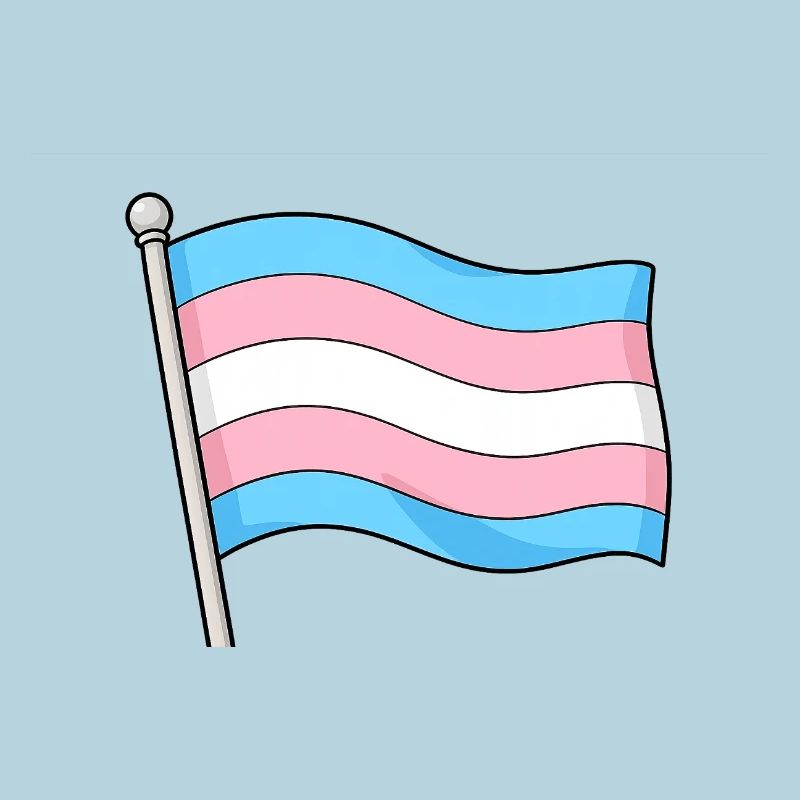 Drapeau Transgenre Pastel Wave