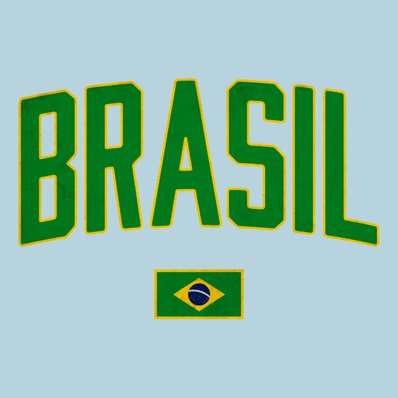 Conception du Brésil avec drapeau national