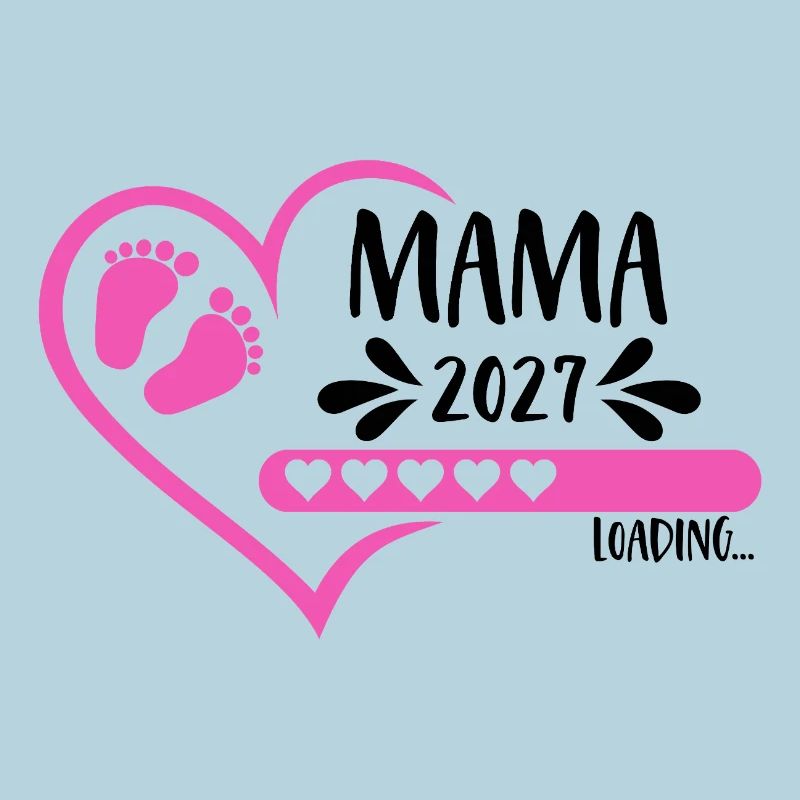 Mama 2027 loading Herz Version Mädchen pink