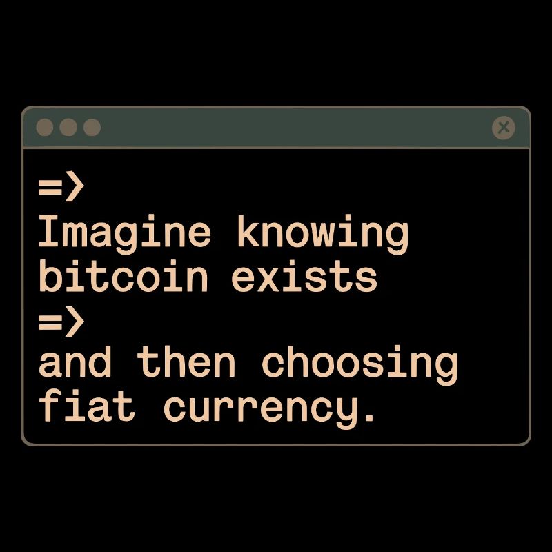 Bitcoin Imaginez savoir que Bitcoin existe crypto BTC