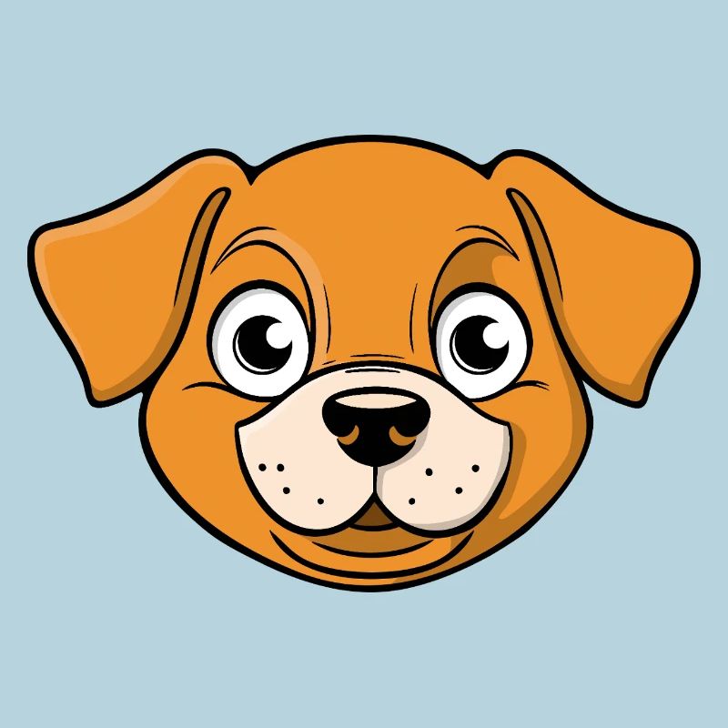 Fröhliches Bild eines Hundekopfes