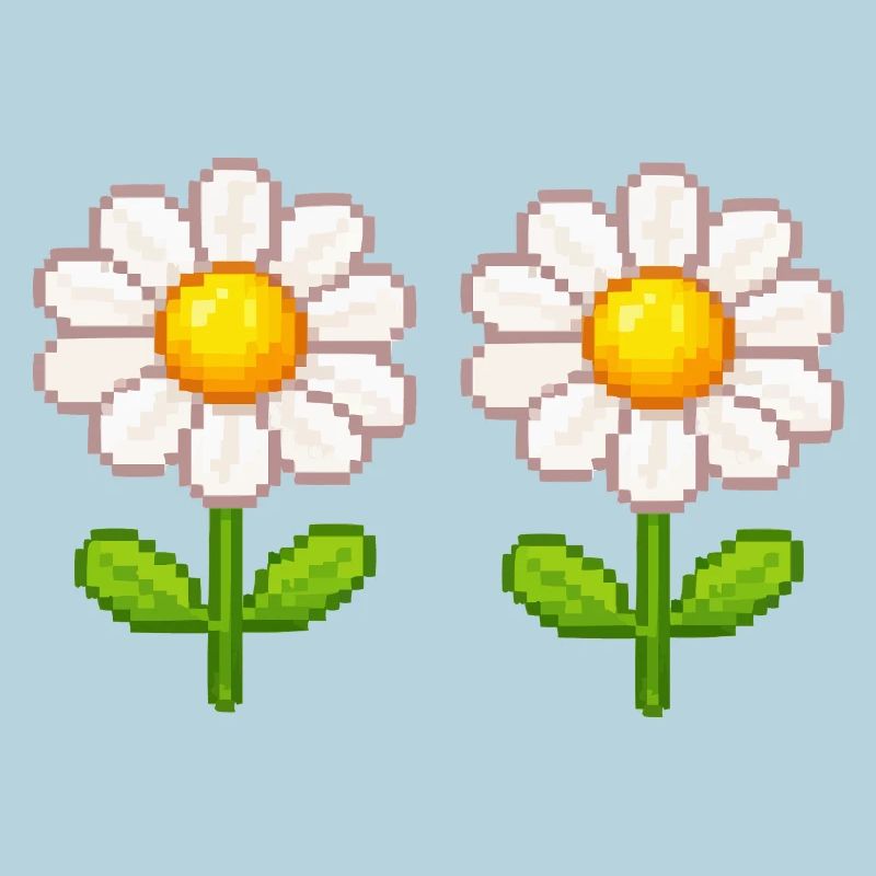 Fleurs doubles Pixel Daisy
