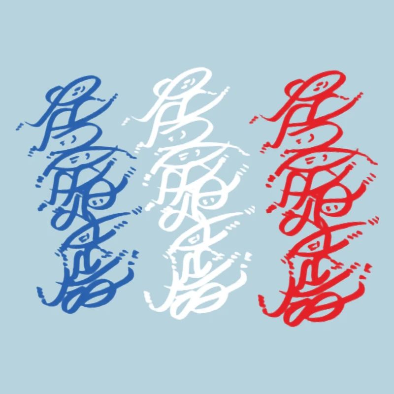 Tricolor Strasbourg Graffiti Pullover Hoodie