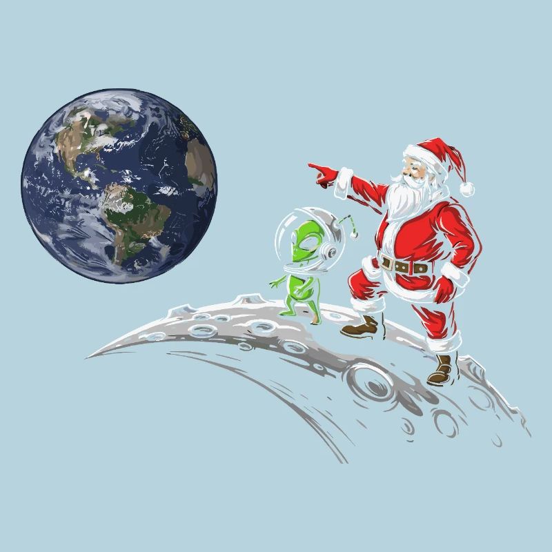 Galactic Christmas Imp on Moon