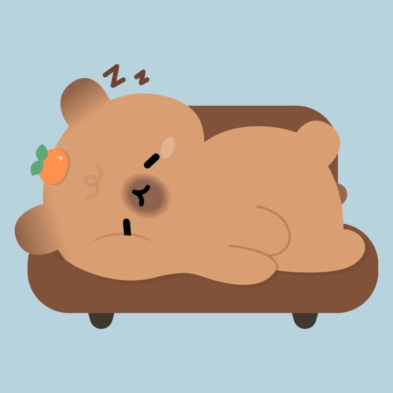 Schläfrige Müde Capybara