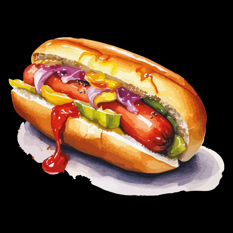 Colored hot dog