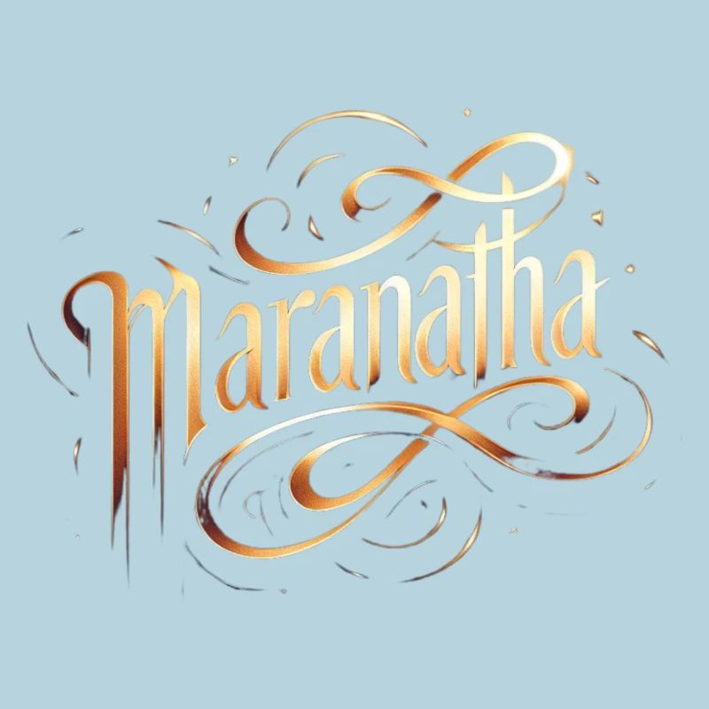 Maranatha Gold Script Swirls