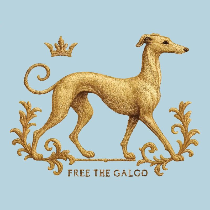 Free the Galgo - Embroidery Nr01