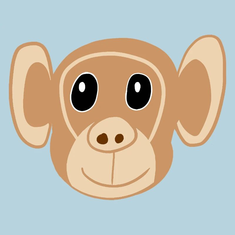 Cute Monkey Face Print Monkey Monkey Kids