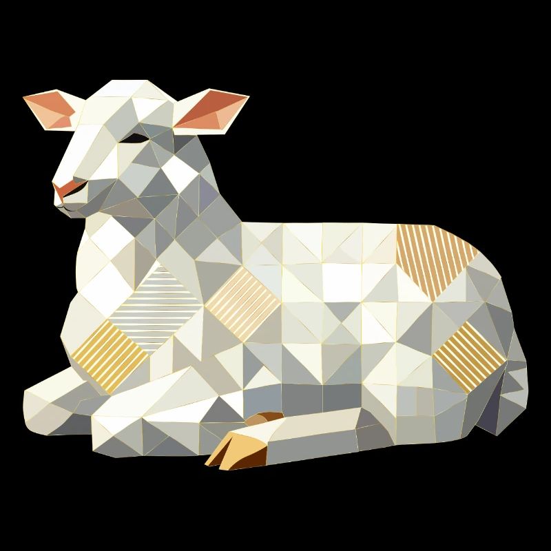 Geometric lamb – modern Easter symbol
