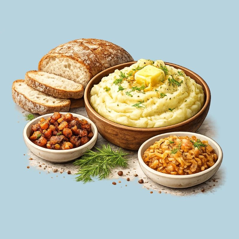 Mashed potatoes with shkvarki