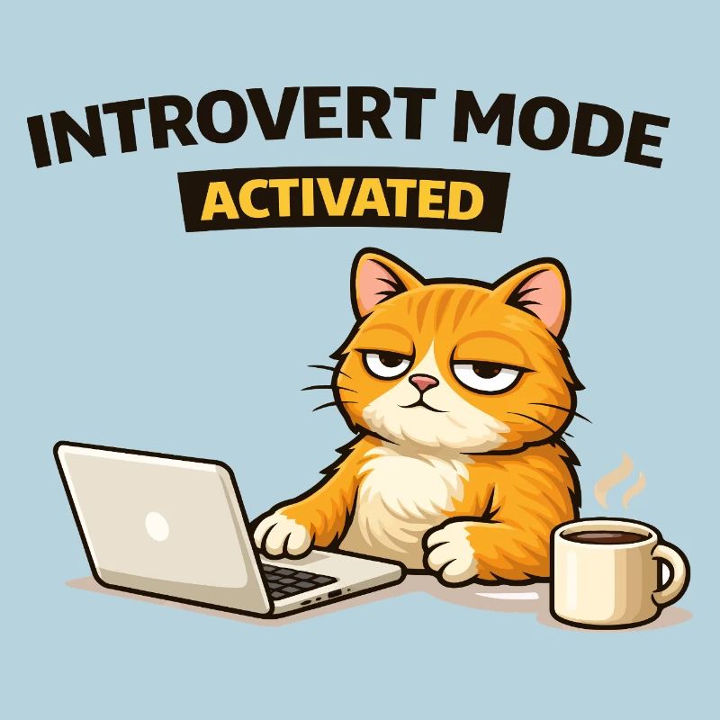 Introvert Mode Activated Cat
