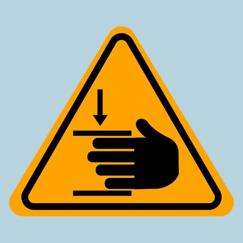 Avertissement de blessure à la main, avis de sécurité