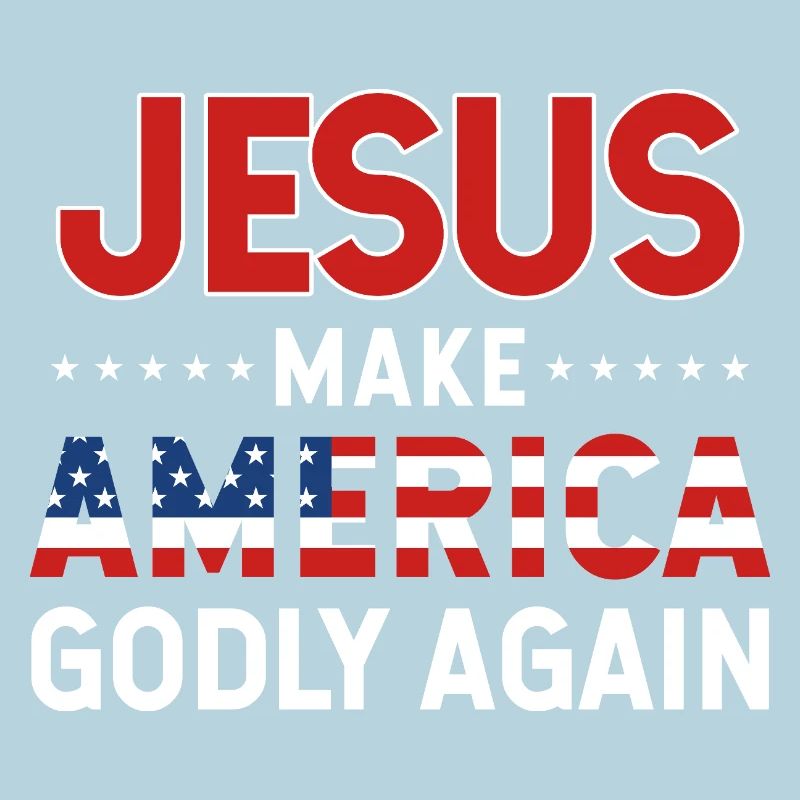 Jesus Make America Godly Again Flag Text Graphic