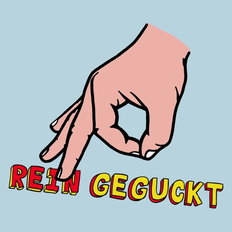 Comic Hand Index Finger with Retro Text