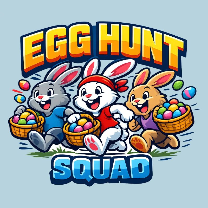 Egg Hunt Squad Saying Easter Bunny Funny