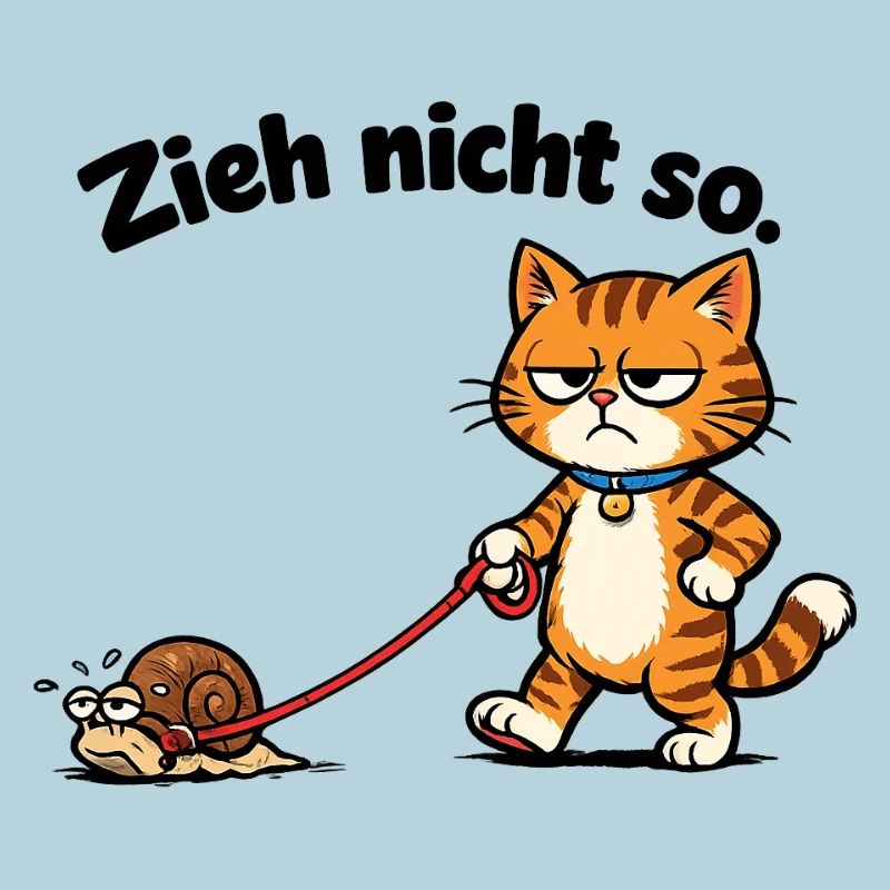Cat frustration when pulling snails